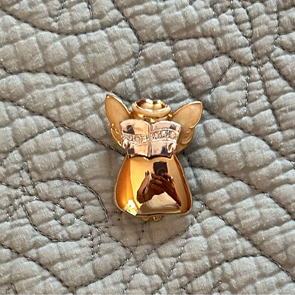 Angel Pin Two Tone with Rhinestones